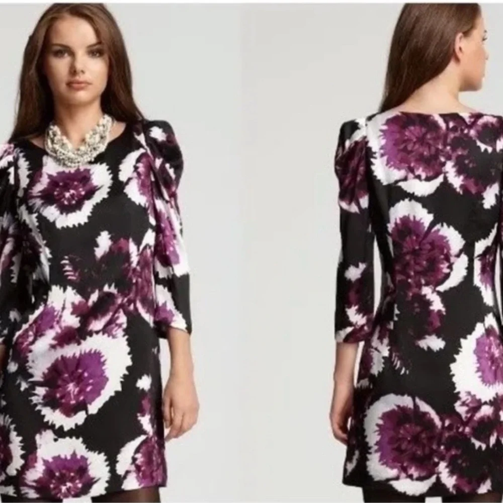 Anthropologie Leifsdottir Belvedere Floral Print Silk Sheath Dress Size 8 - Picture 1 of 16